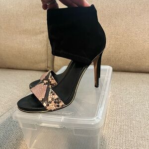 Coach Black and Pink Snakeskin Sandals. Very nice shoe. Good condition. No bo